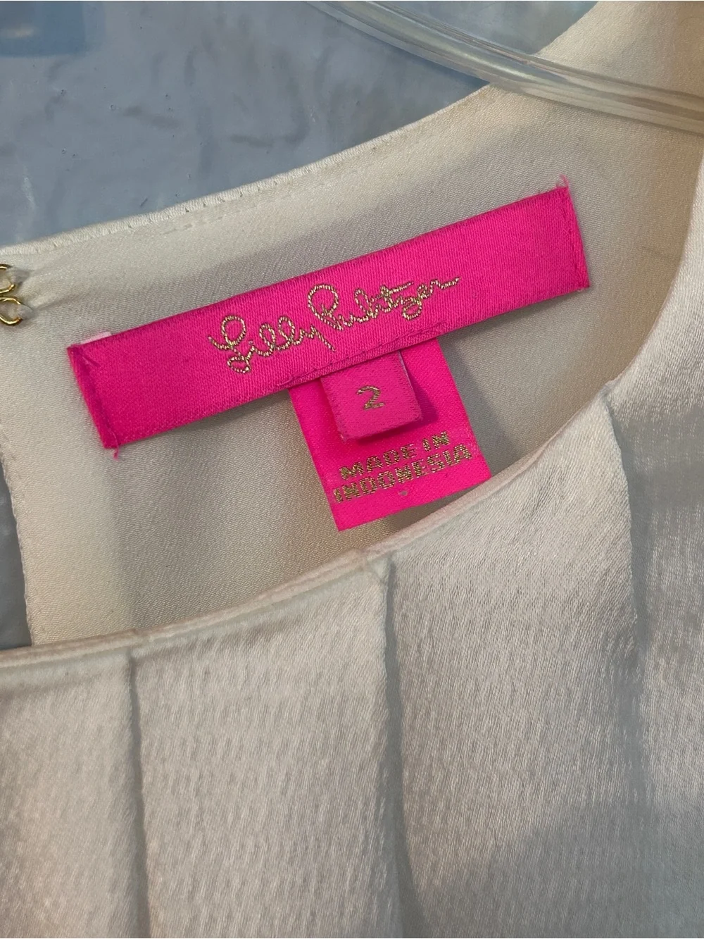 Lilly Pulitzer Cream Puff-Sleeve Peplum Top